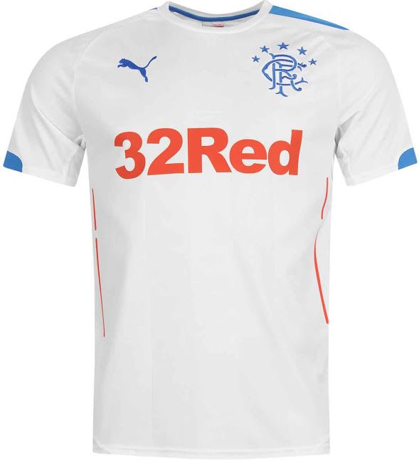 Rangers FC 14/15 White Away Soccer Jersey